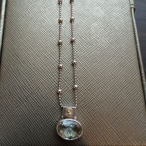 Checkerboard Aquamarine Necklace from Greece